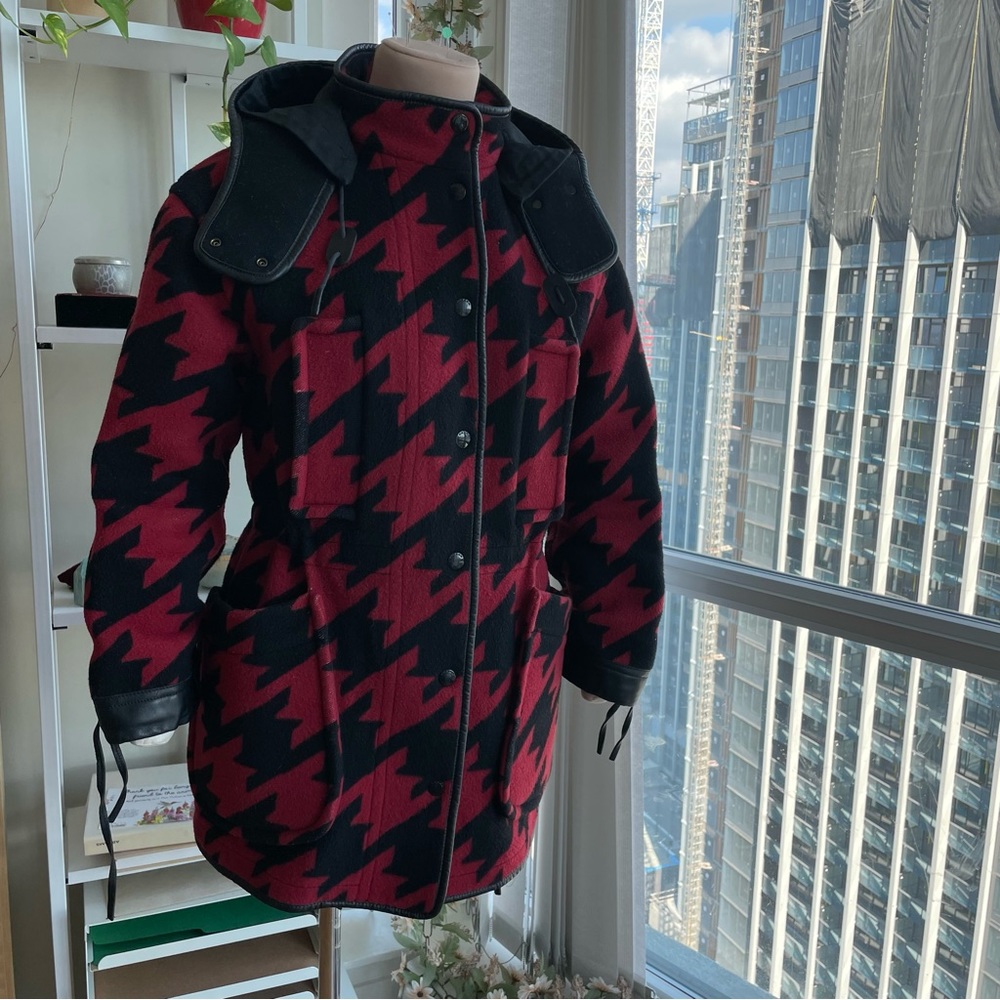 Coach Houndstooth Parka